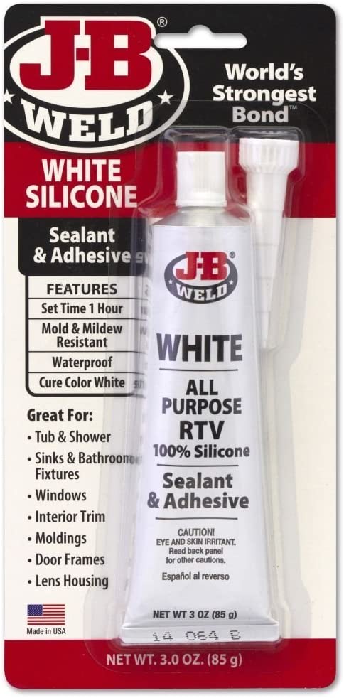JB Weld 31312 White  All-Purpose RTV Silicone Sealant and Adhesive 85g