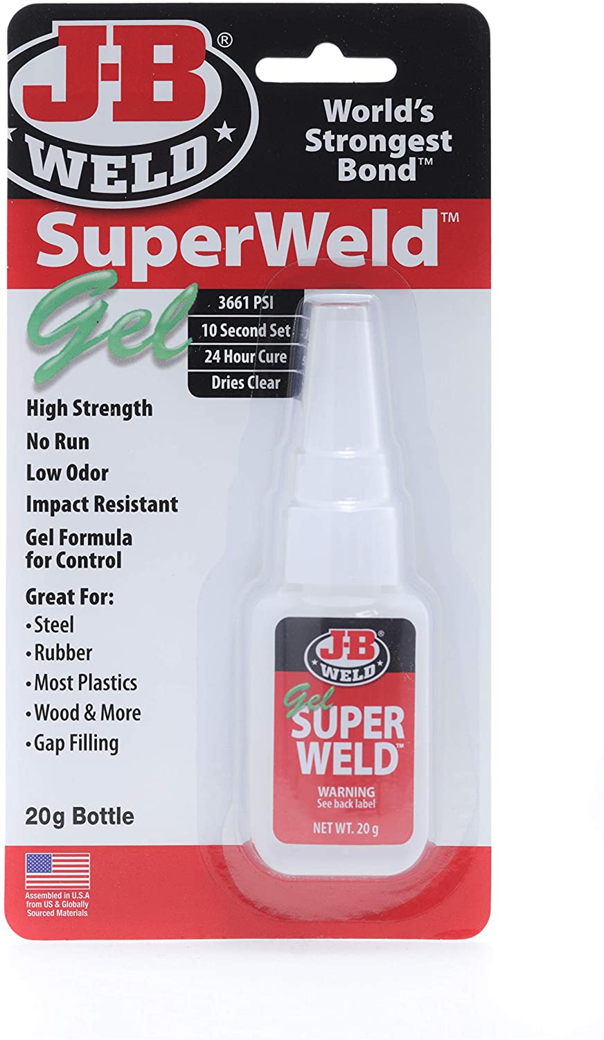 JB Weld SuperWeld 33120UK - Carded Bottle - 20g Bottle