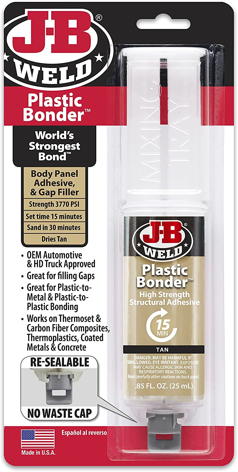 PlasticBonder (Tan) 50133UK - Carded 25ml Resealable Syringe