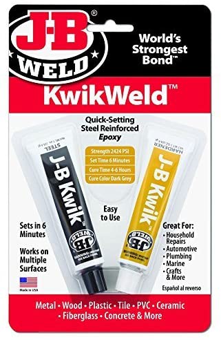 JB Weld KwikWeld 8276UK - Carded (2) 1 oz. Twin Tubes