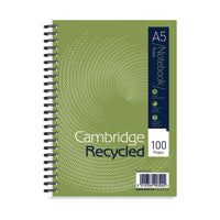 Cambridge Recycled Notebook A5 Pk5