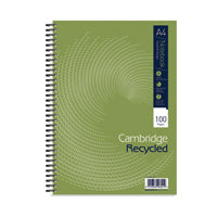 Cambridge Recycled Notebook A4 Pk5