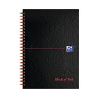 Black n Red Wire A-Z Notebook A5 Pk5