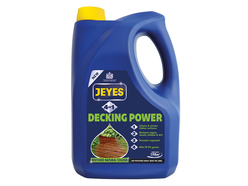 Jeyes 2231616 4-In-1 Decking Power 4 litre