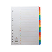 Concord Index A4 1-15 Wht Multi Cs16
