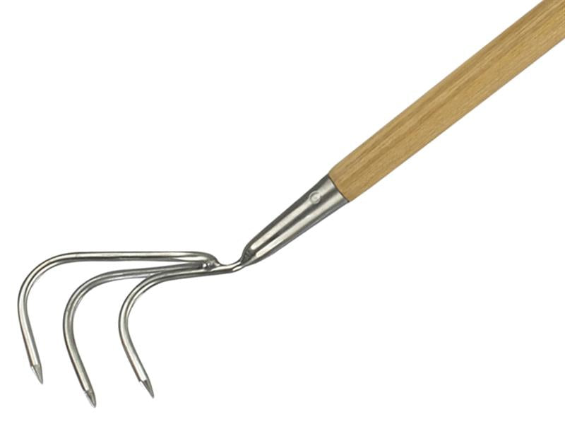 Kent&Stowe 70100042 Stainless Steel Long Handled 3-Prong Cultivator, FSC�