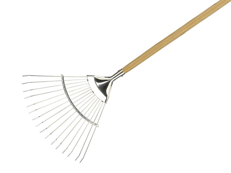 Kent&Stowe 70100062 Stainless Steel Long Handled Lawn & Leaf Rake, FSC�