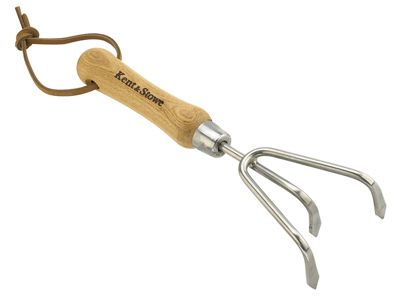 Kent&Stowe 70100087 Stainless Steel Hand 3-Prong Cultivator, FSC�