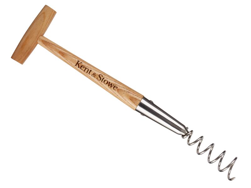 Kent&Stowe 70100628 Stainless Steel Hand Corkscrew Weeder, FSC�