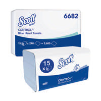 Scott Cntl V Fold Twl 1 Ply Blu Pk15