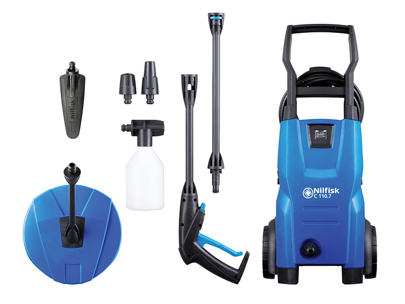 NilfiskAlto(Kew) 128470804 C110.7-5 PCA X-TRA Pressure Washer with Patio Cleaner & Brush 110 bar 240V