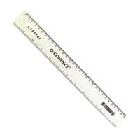 Q Connect Ruler 30cm Clear Pk10