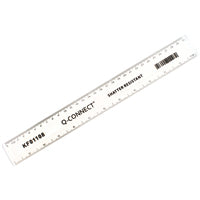 Q-Connect Ruler Shatterproof Plastic