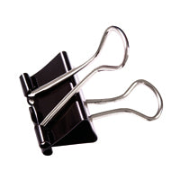 Q-Connect Foldback Clp 16mm Blk Pk10