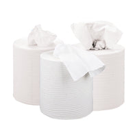 2Work 2 Ply Centrefeed Roll White P6