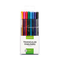 Q-Connect Tria Fineliners Ast Pk8