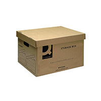Q-Connect Brown Storage Box Pk10
