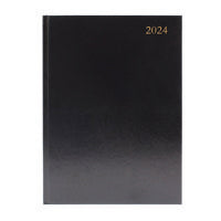 Desk Diary 2 PPD A4 Black 2024