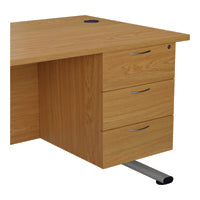 Jemini 3 Drw Fixed Ped Nova Oak