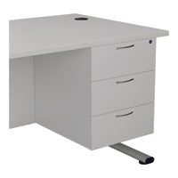 Jemini 3 Drw Fixed Ped White