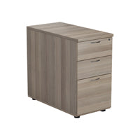 Jemini 3 Drw Desk High Grey Oak