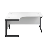 Jemini Rdl LH Desk 1600x1200 Wht/Blk