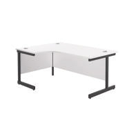 Jemini Rdl LH Desk 1800x1200 Wht/Blk