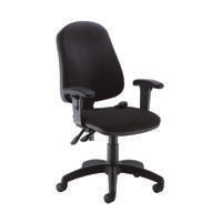 Jemini Intro Pst Chair with Arms Blk