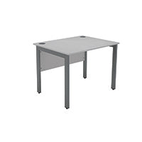 Serrion Rect Goal Post Desk 1000 Wht