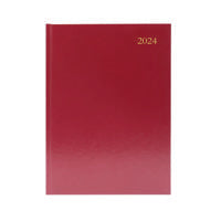 Desk Diary 2 DPP A5 Burgndy 2024