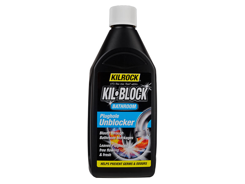 Kilrock KBBATHROOM Kil-Block Bathroom Plughole Unblocker 500ml