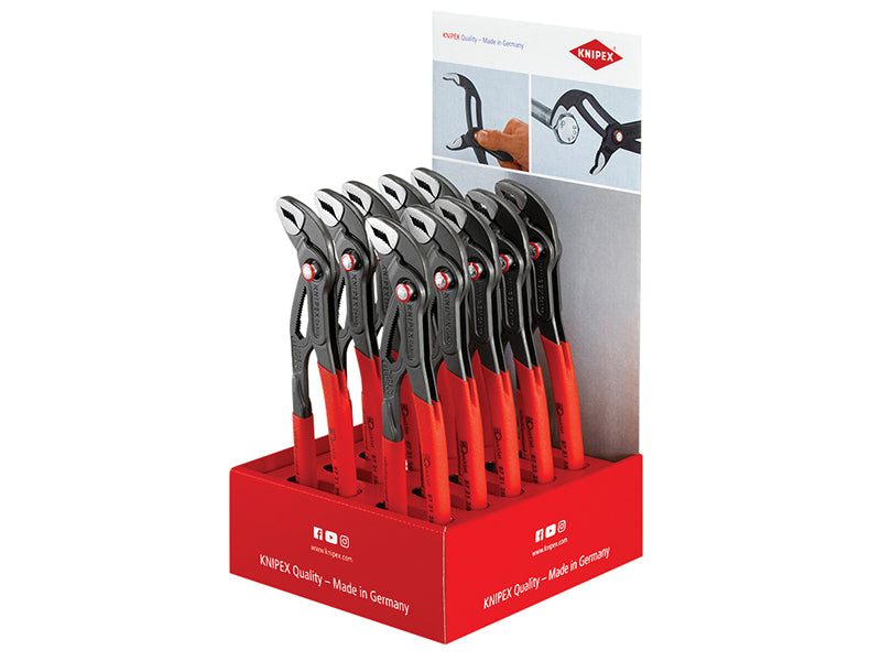 Knipex 00 18 01 V25 Knipex Cobra® Quickset Waterpump Pliers Counter Display (10 x KPX8721250)