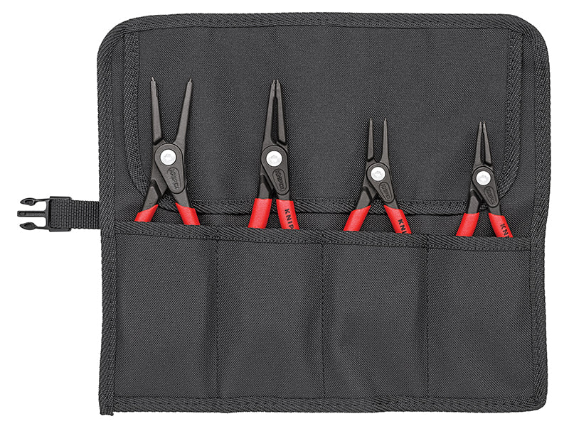 Knipex 00 19 57 Precision Circlip Pliers Set in Roll, 4 Piece