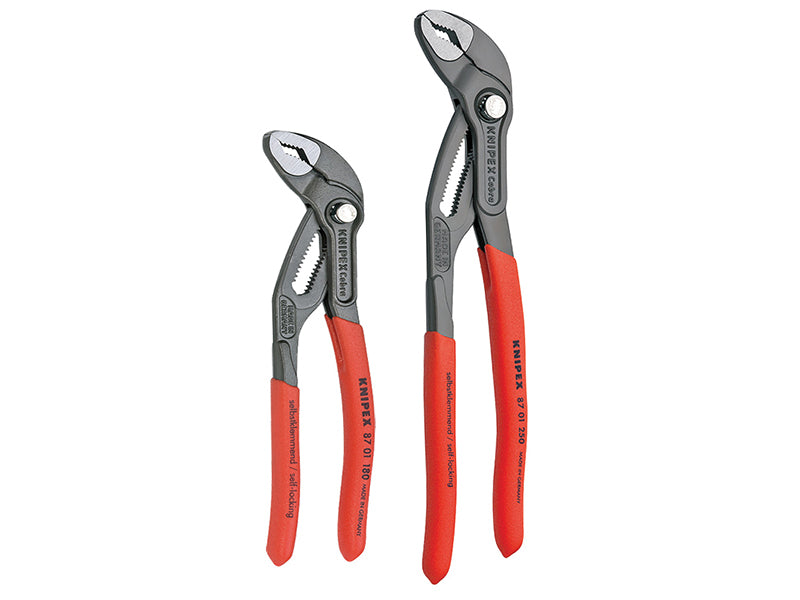Knipex 00 31 20 V01 Cobra® Water Pump Pliers 2 Piece Set (180mm & 250mm)