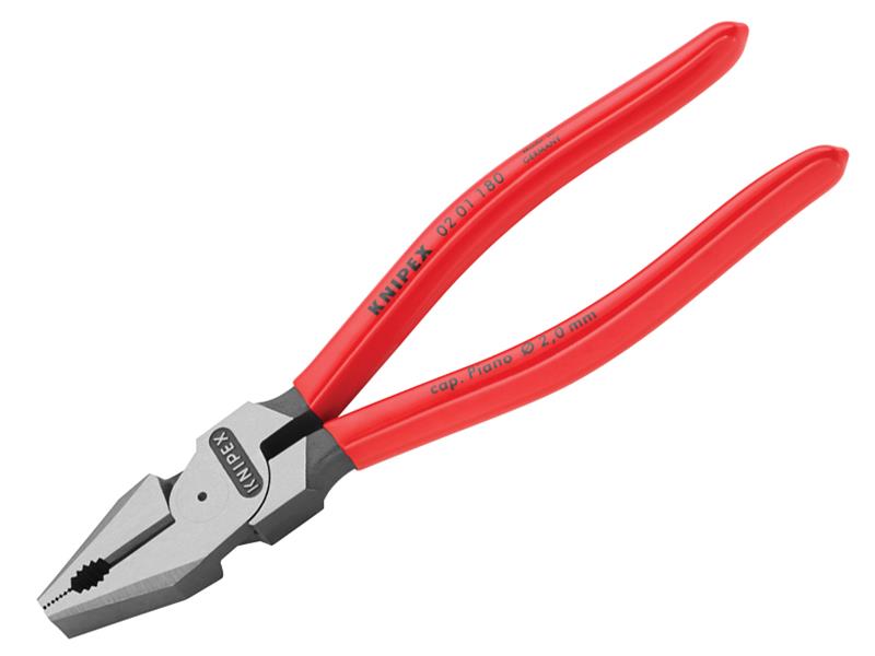 Knipex 02 01 180 SB High Leverage Combination Pliers PVC Grip 180mm (7in)