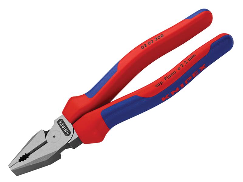 Knipex 02 02 200 SB High Leverage Combination Pliers Multi-Component Grip 200mm (8in)