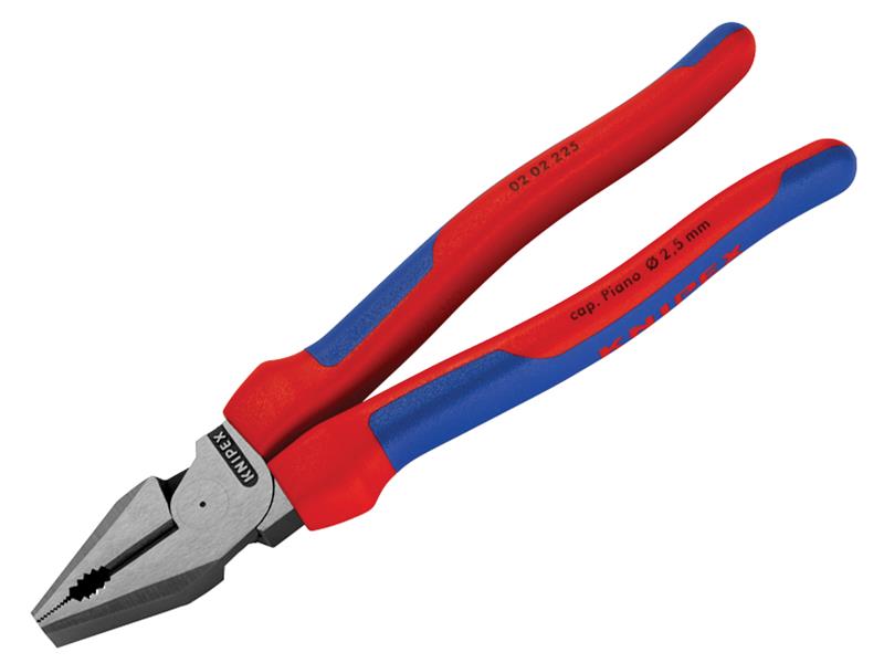 Knipex 02 02 225 SB High Leverage Combination Pliers Multi-Component Grip 225mm (9in)