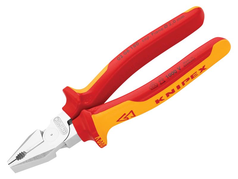Knipex 02 06 180 SB VDE High Leverage Combination Pliers 180mm