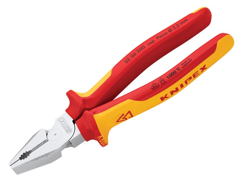 Knipex 02 06 200 SB VDE High Leverage Combination Pliers 200mm