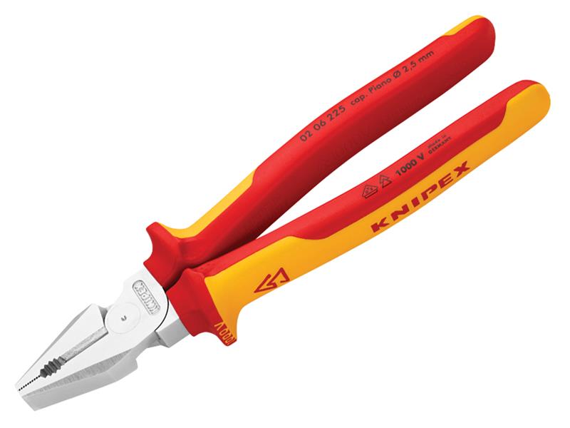 Knipex 02 06 225 SB VDE High Leverage Combination Pliers 225mm