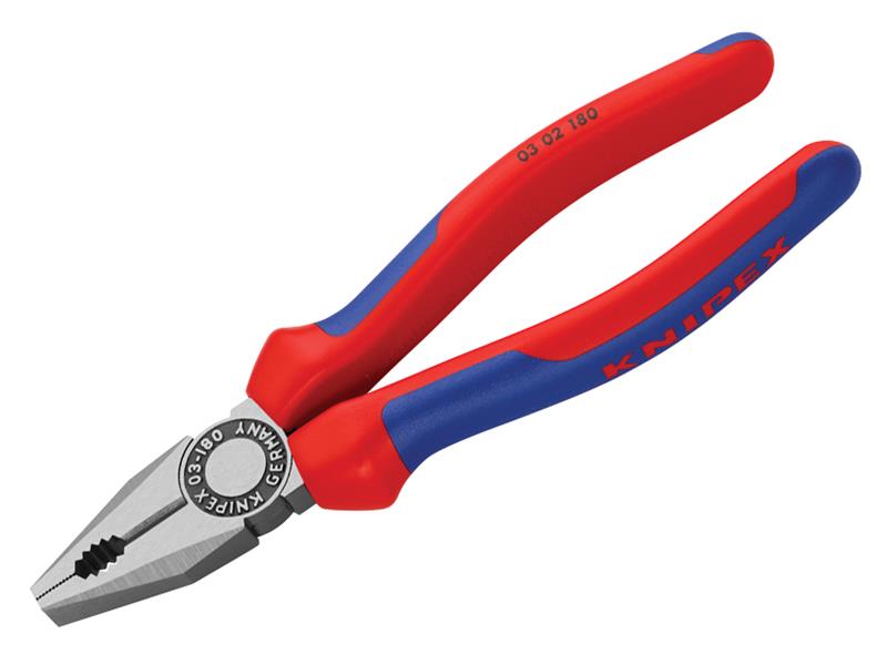 Knipex 03 02 180 SB Combination Pliers Multi-Component Grip 180mm (7in)