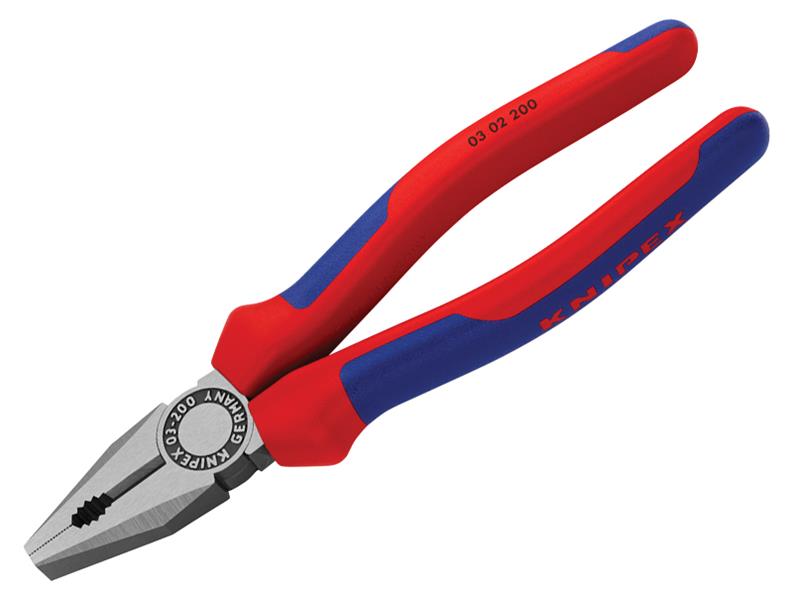 Knipex 03 02 200 SB Combination Pliers Multi-Component Grip 200mm (8in)