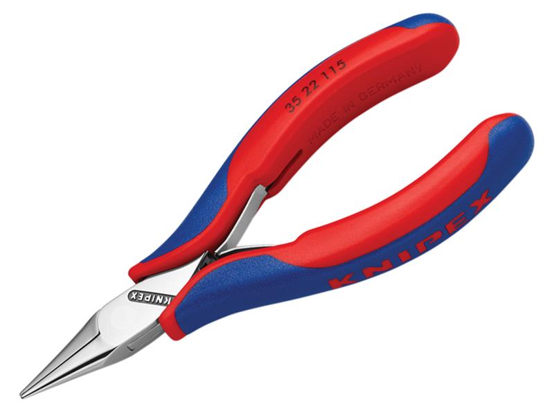 Knipex 35 22 115 SB Electronics Half Round Jaw Pliers Multi-Component Grip 115mm