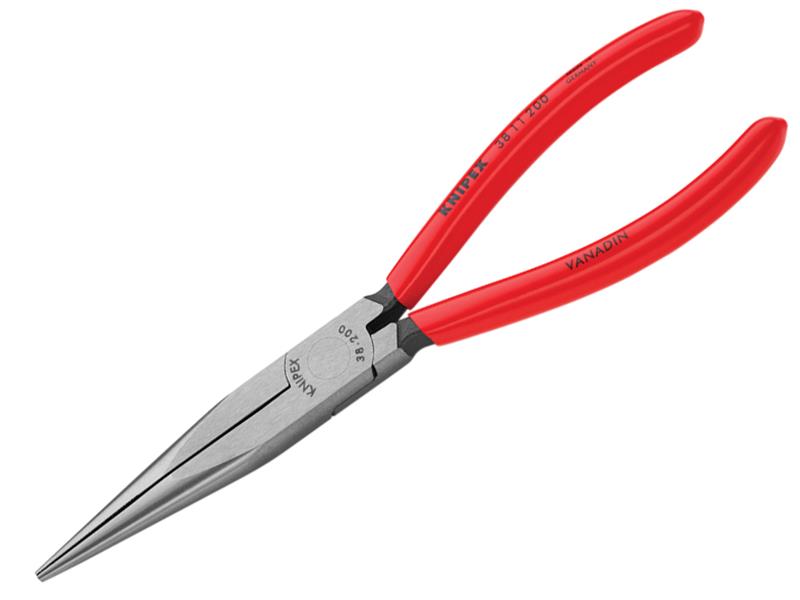 Knipex 38 11 200 SB Mechanic's Long Nose Pliers PVC Grip 200mm (8in)