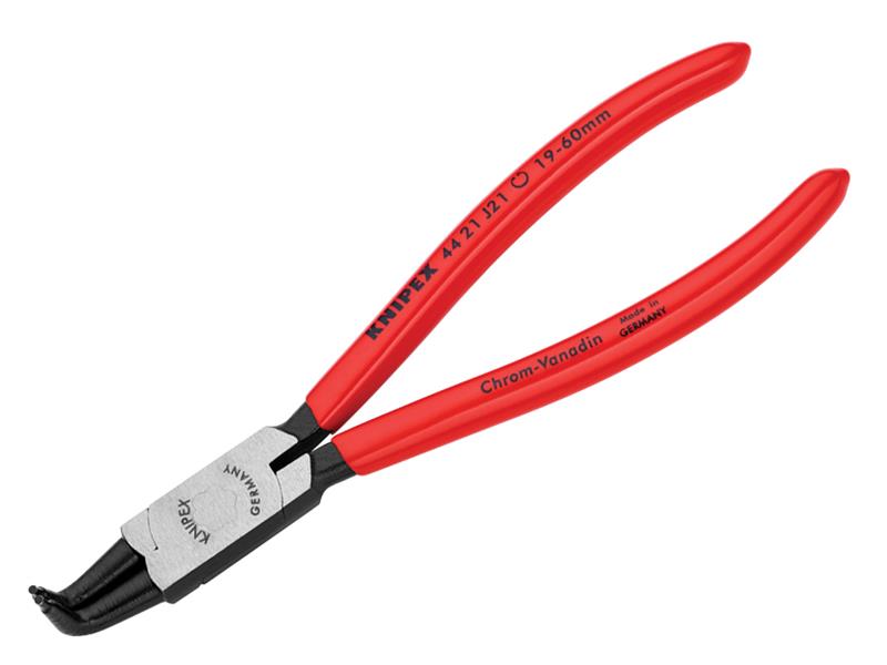Knipex 44 21 J21 SB Circlip Pliers Internal 90� Bent Tip 19 - 60mm J21