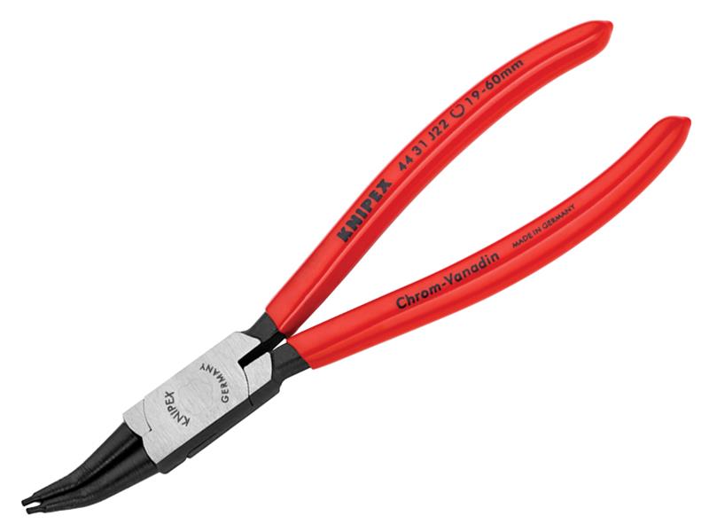 Knipex 44 31 J42 Circlip Pliers Internal 45� Bent Tip 85-140mm J42