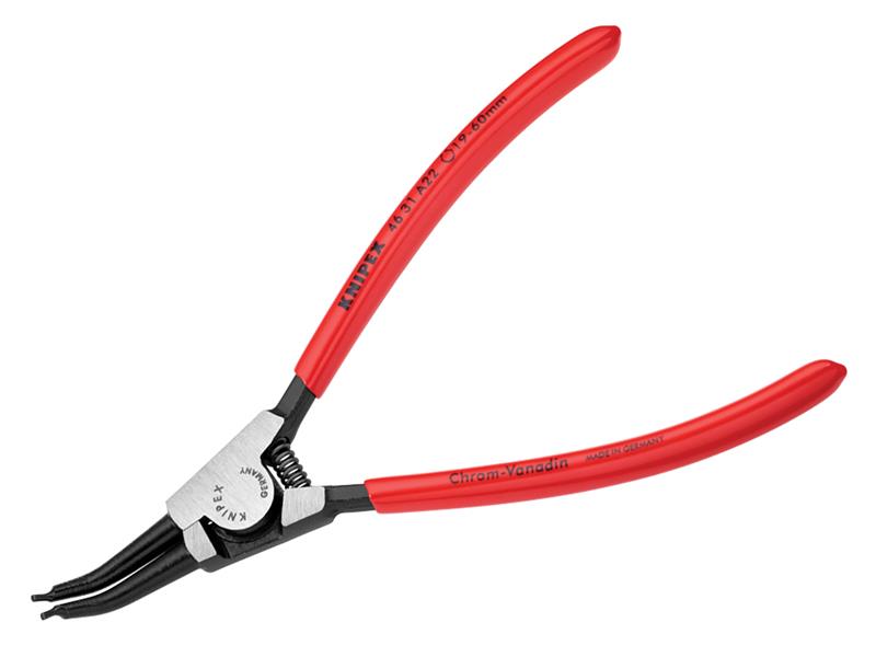 Knipex 46 31 A22 Circlip Pliers External 45� Bent Tip 19-60mm A22