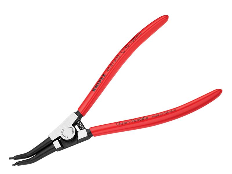 Knipex 46 31 A32 Circlip Pliers External 45� Bent Tip 40-100mm A32