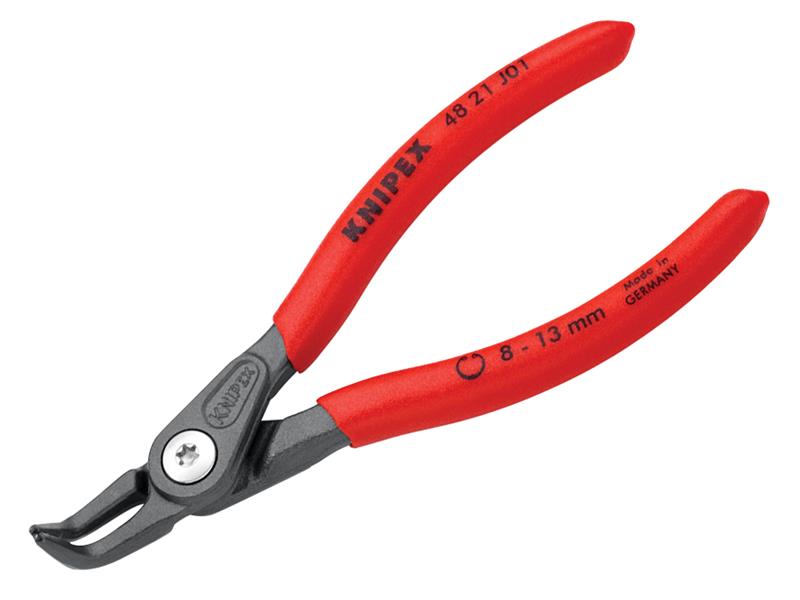 Knipex 48 21 J01 SB Precision Circlip Pliers Internal 90� Bent 8-13mm J01