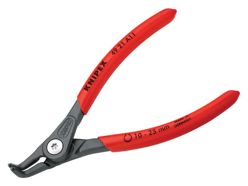 Knipex 49 21 A11 SB Precision Circlip Pliers External 90� Bent Tip 10-25mm A11
